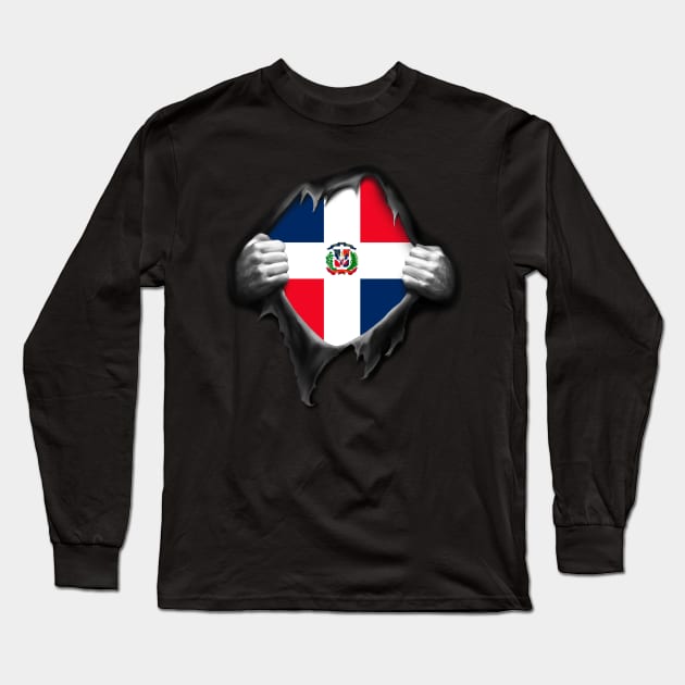 Dominican Republic. Dominican Flag Long Sleeve T-Shirt by nikolayjs